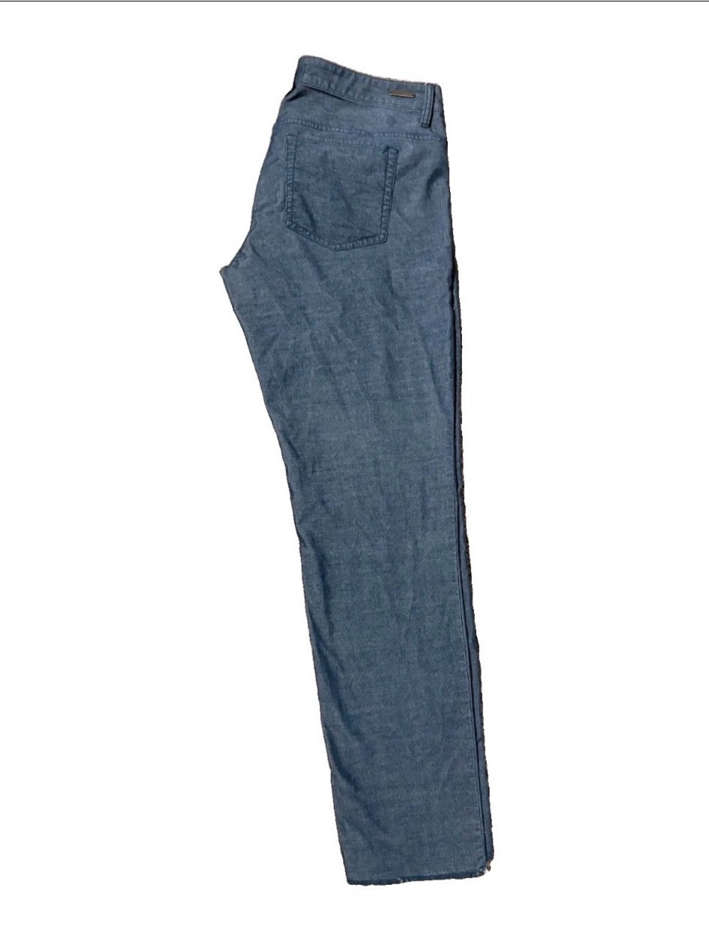 Carve Designs Carson Cord High Rise Pants Slate Blue Corduroy Raw Hem Womens 8